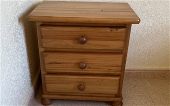 For sale: 2 x wooden Bed side cabinet