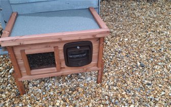 For sale: Insulated unused wooden cat house