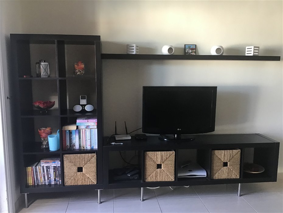 For sale: TV Unit, Tall Unit, shelve, Table Lamps x 2, Coffee Tables x 2