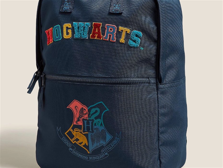 Lost: Blue Kids Backpack with Hogwarts Print on it