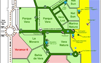 Vera Playa Naturist Zone Map