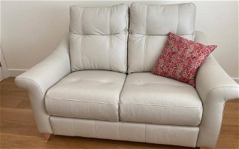 For sale: x2 G Plan premuim cream leather 2 seater sofas, brand new condition