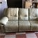 For sale: Cream leather double recliner 3 seat settee