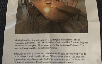 For sale: FOR SALE - Dining table & chairs