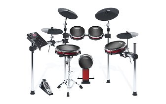 For sale: Alessis crimson electronic drum kit complete with spare Yamaha DTX 502 drum module and a Behringer eurolive powered speaker