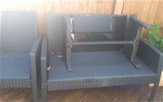 For sale: Rattan furniture set Couch 2 chairs and a table