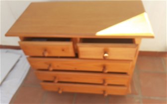 For sale: Wooden chest of drawers (5)