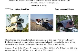 For sale: Car Roof Tent For Sale