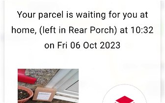 Lost: Parcel delivered by dpd today to wrong house