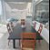 For sale: Large solid wood table with 6 chairs