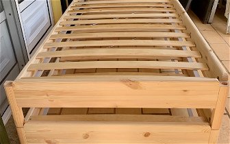 For sale: Two, pine, stackable single beds