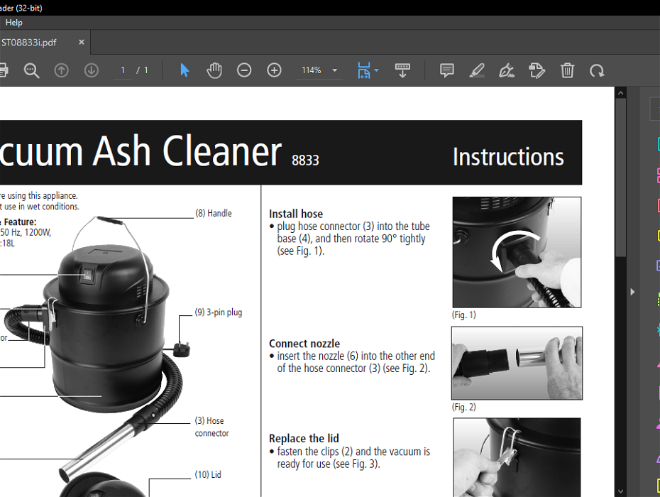 For sale: Ash vacuum cleaner