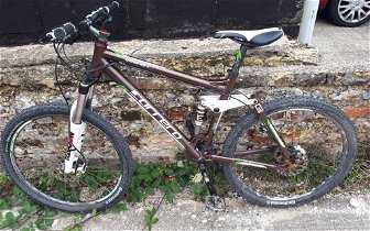 Lost: Stolen full suspension brown bike - Carrera