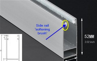 Drop Roller Vertical Awning Side Rail Softeners