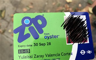 Found oyster zip card