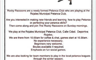 Friendly new petanca club in Rojales new members welcome