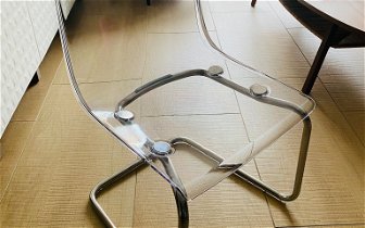 For sale: Four clear Perspex dining chairs