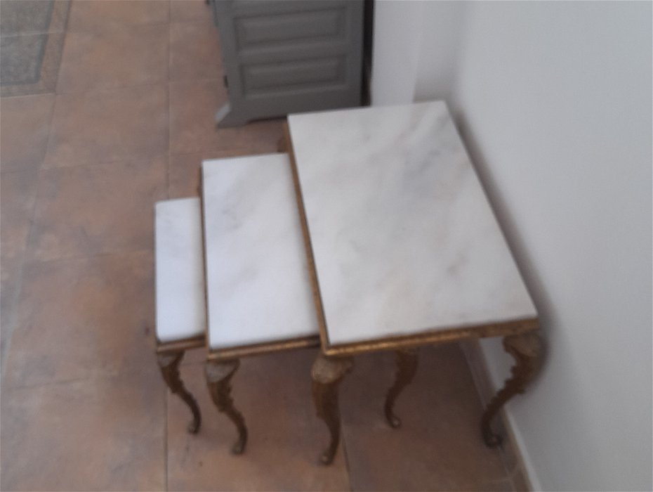 For sale: 3 beautiful Italian marble nest of tables