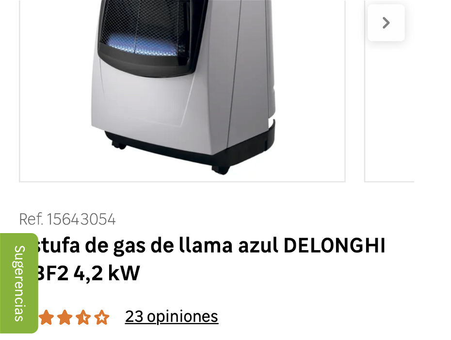 For sale: Delonghi fire with thermostat, butano.