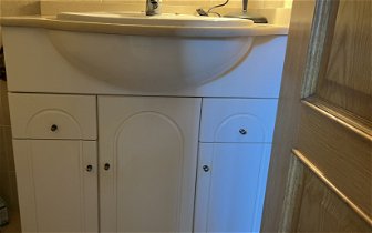 For sale: Bathroom cabinet with sink and marble top