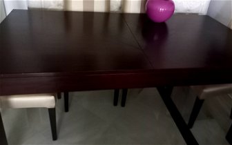 For sale: Extending wood table and chairs