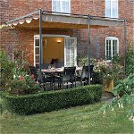 REDUCED. For sale: Rowlinson St Tropez Retractable Canopy Steel Frame 3.3m x 3m plus Brand New Beige Canvas Canopy