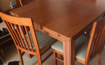For sale: Dining table + 4 chairs
