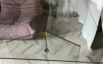 For sale: Smart clear glass dining table