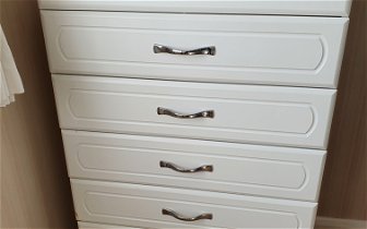 For sale: Bedroom drawers and cabinets, white