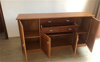 For sale: Solid wood cabinet in excellent condition 180cm long 90cm high 40cm width.