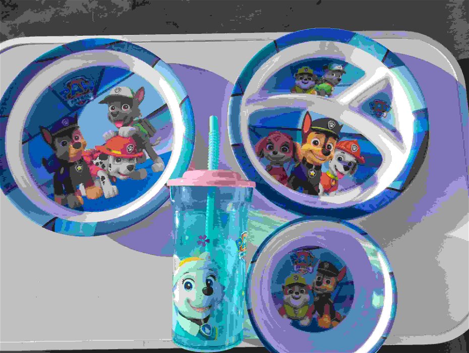 For sale: Paw Patrol child's plate , dish and cup set