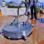 Pressure washing patio with Surface Cleaner