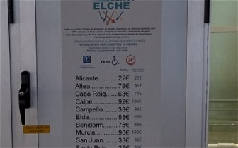 Alicante airport taxi prices.