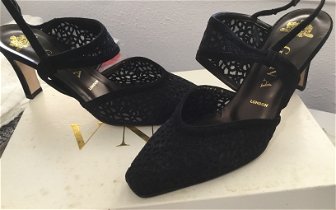 For sale: Beautiful Gina black suede shoes Size 4