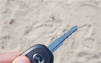 Lost Mazda car key on souble beach