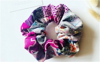 Lost: silk purple kimono scrunchie