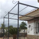 REDUCED. For sale: Rowlinson St Tropez Retractable Canopy Steel Frame 3.3m x 3m plus Brand New Beige Canvas Canopy