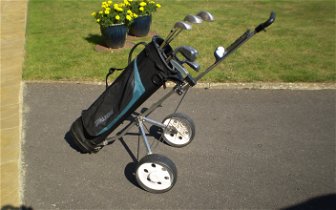 For sale: Set of Golf Clubs with bag and folding trolley