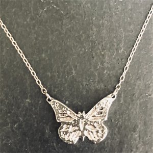 Handmade Silver Butterfly Necklace