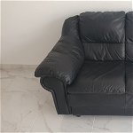 For sale: Black leather 2 Seater Setee 155cm