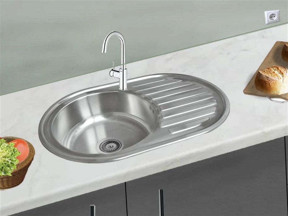 Stainless Steel round sink and drainer