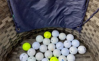 For sale: GOOD USED NIKE GOLF BALLS - 40 PLUS BALLS WITH THE OPEN BAG