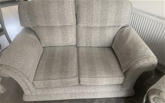 For sale: 2 seater settee grey fabric .