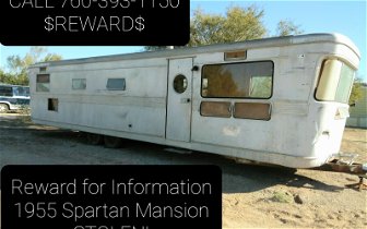 Stolen 1955 Spartan Royal Mansion Travel Trailer